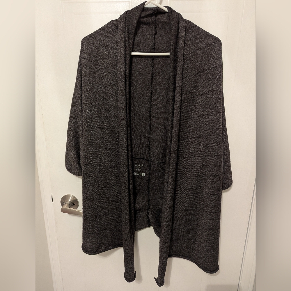 Yoga Reversible Open Cardigan, Gray, OS